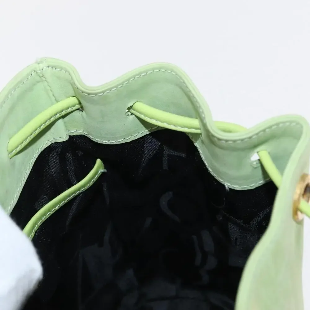 Salvatore Ferragamo Suede Backpack Green